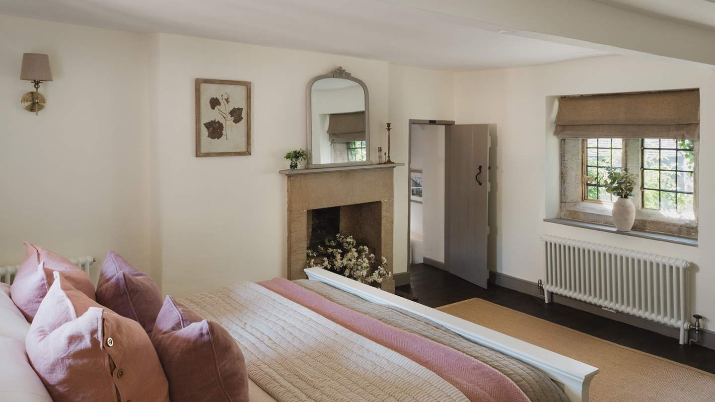 Upstairs, a super king bedroom resides, with a quaint walk-in wardrobe and an ensuite shower room
