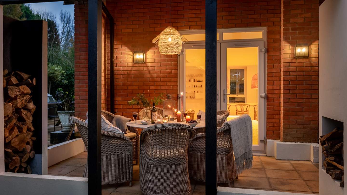 Nestled in 40 acres of ancient woodland, enjoy alfresco living from the two patios