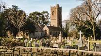 The magnificent St Tewdric's church is situated opposite the retreat