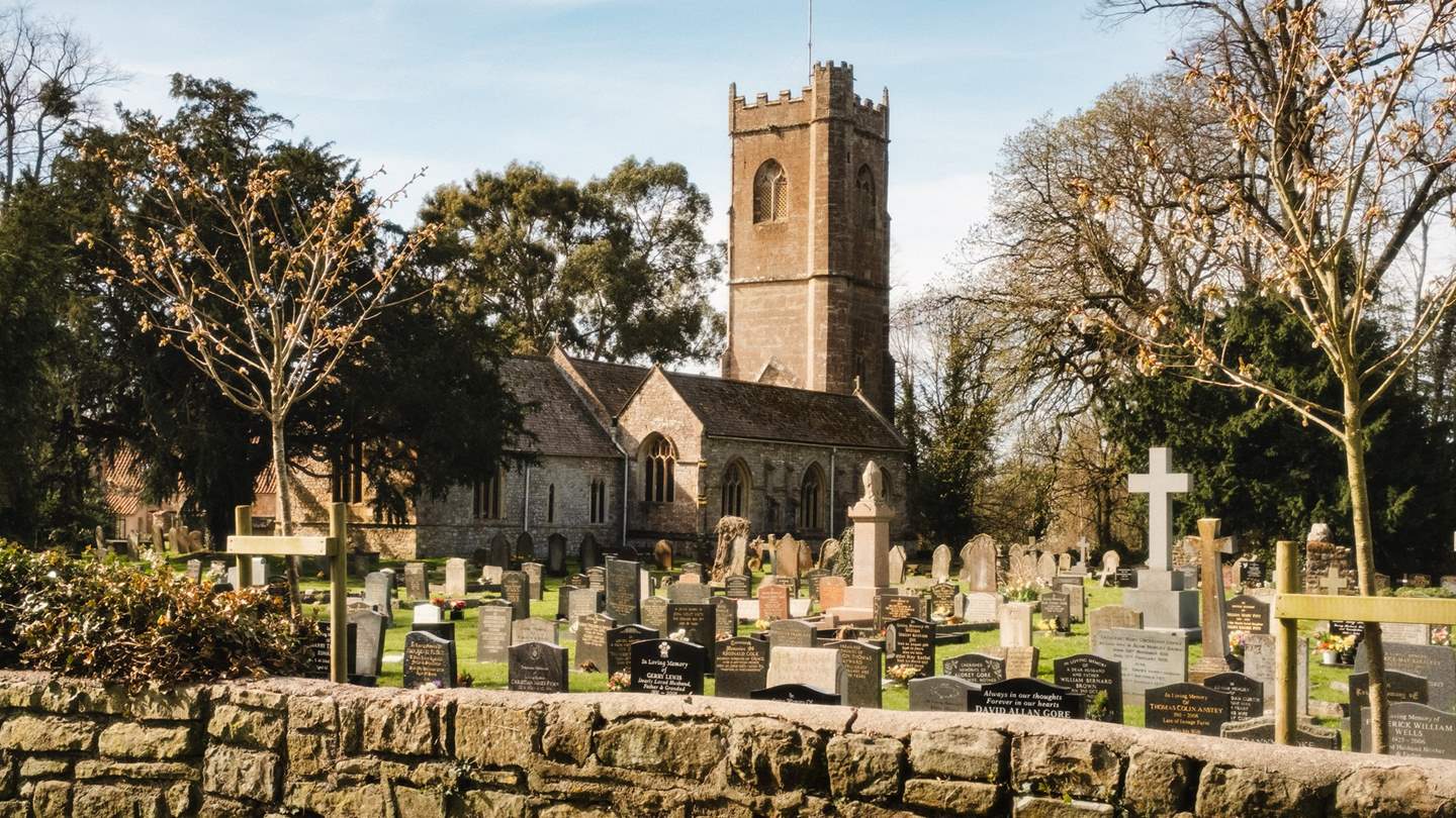 The magnificent St Tewdric's church is situated opposite the retreat