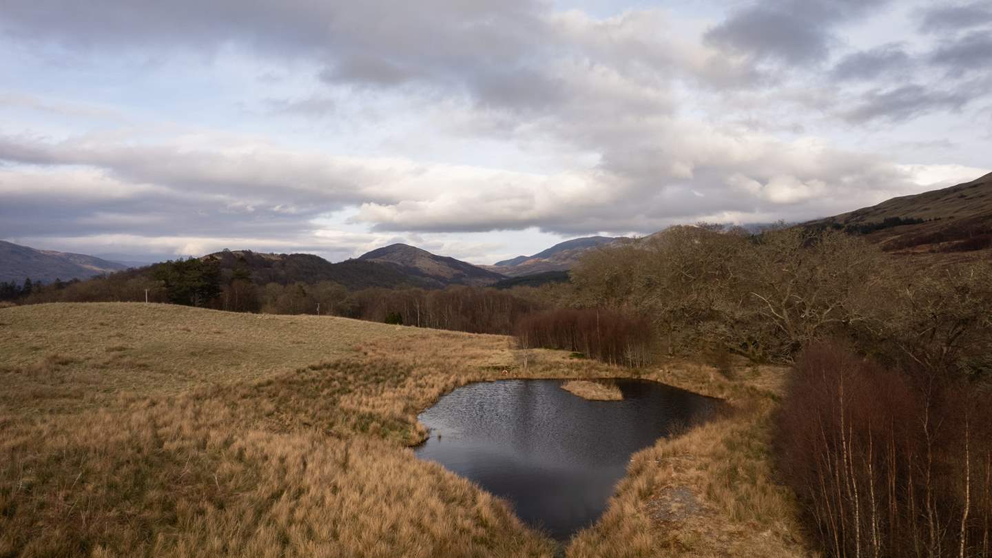 Reconnect with your surroundings with a dip in the natural swimming pond for experienced wild swimmers, just moments from Coruanan Farmhouse