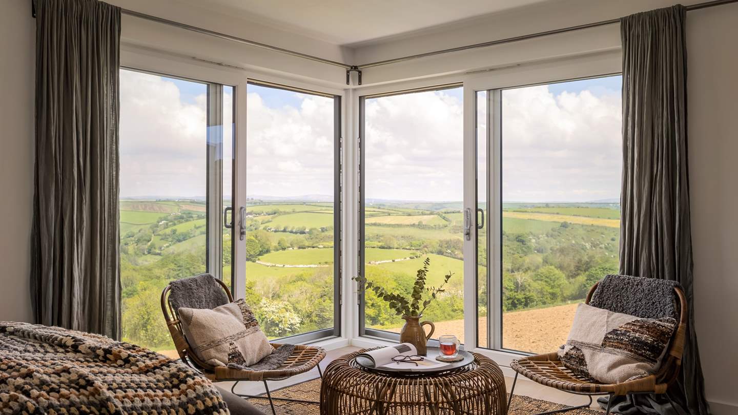 A Juliet balcony is beautifully positioned to admire the countryside surroundings