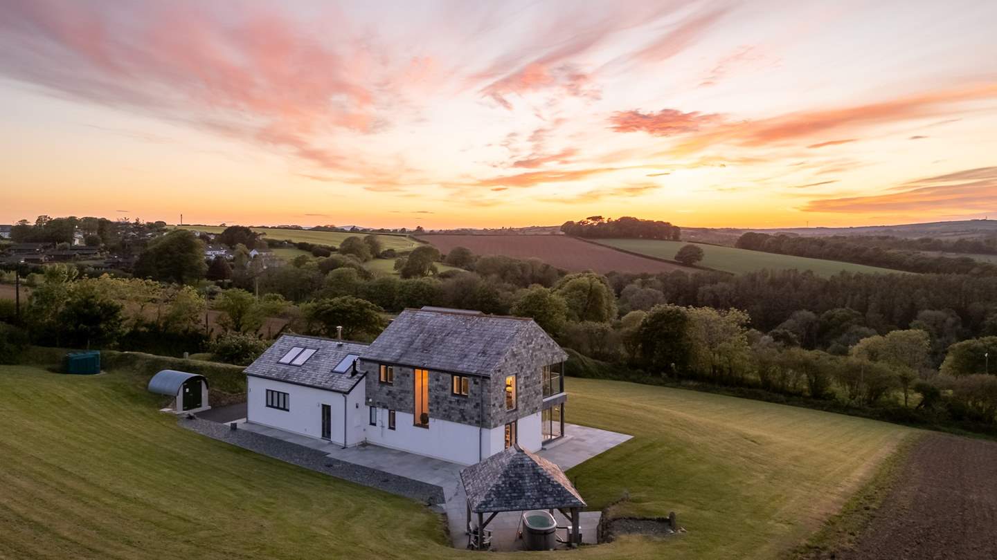 Sunrises and sunsets are simply magnificent at our Cornish country dream 