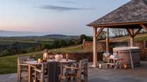 Complete with panoramic views and a wood-fired hot tub - rural romance resides in every season... 
