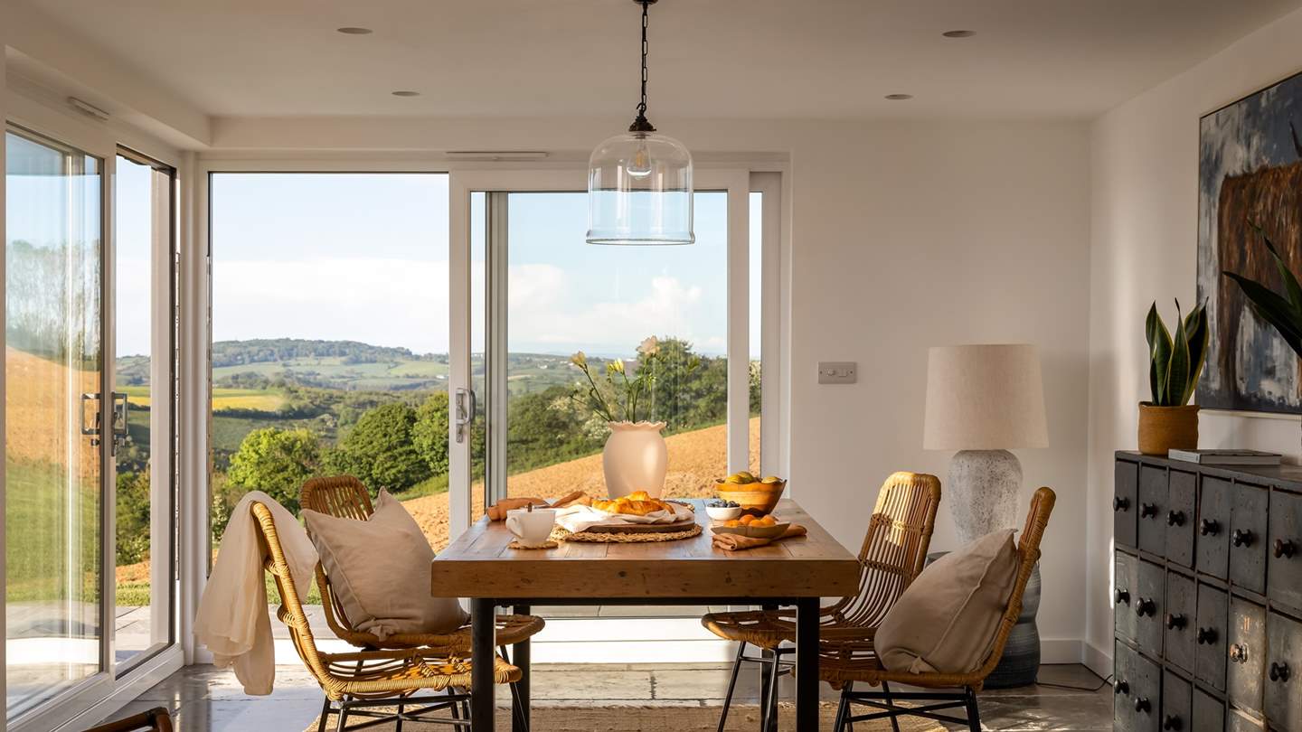 Sun-soaked brunches await in the open plan kitchen and dining room...