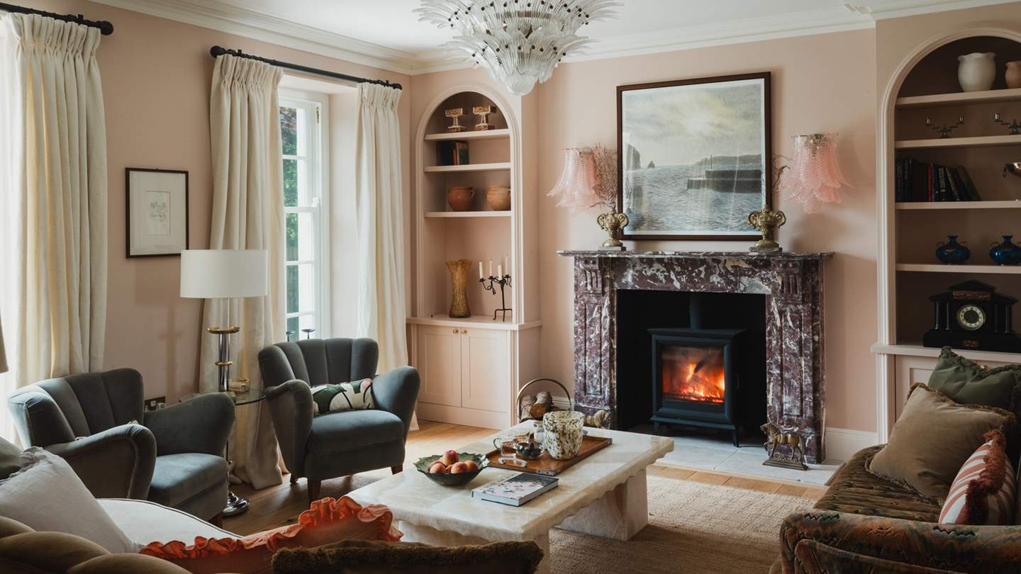 A wood burning stove ensures this space is the cosiest corners to gather