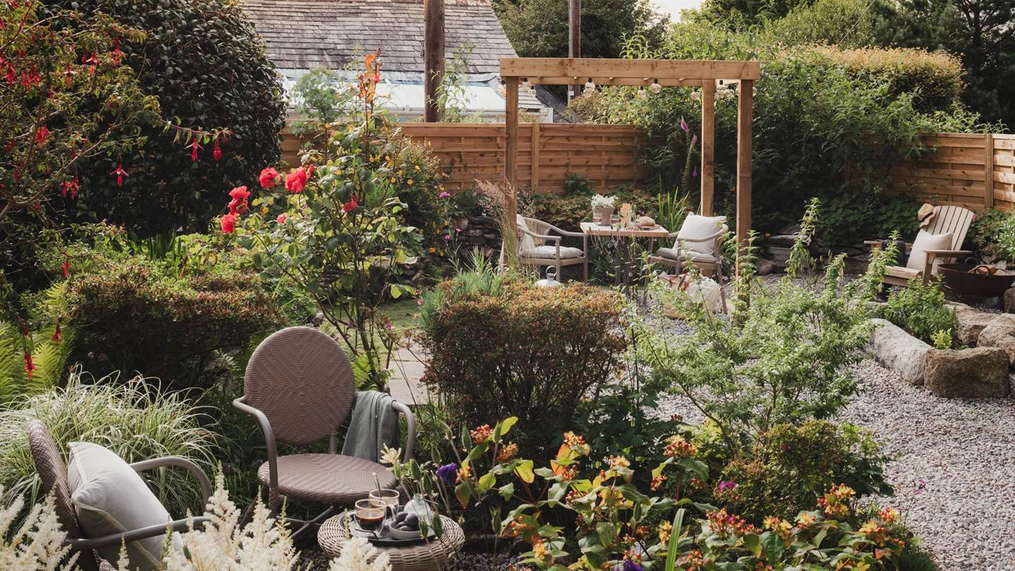 Soak up the beauty of the garden from the bistro table