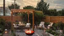 As the sun sets, settle in for cosy evenings beside the fire pit