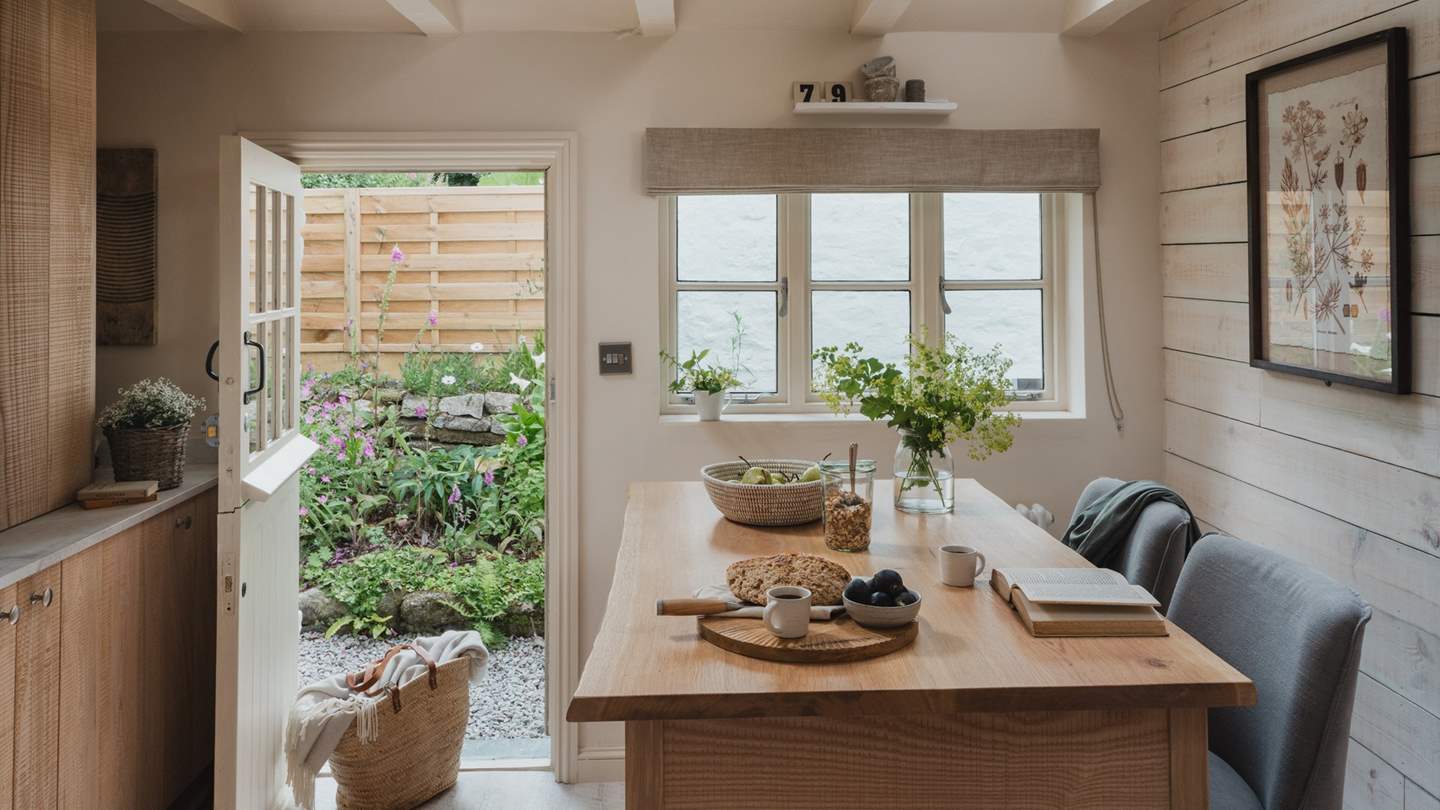 Let the outside in through the sweet cottage door 