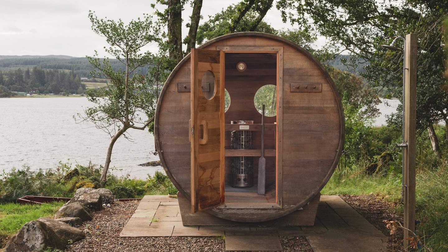 Savour relaxed moments with views across the water towards the mountains beyond