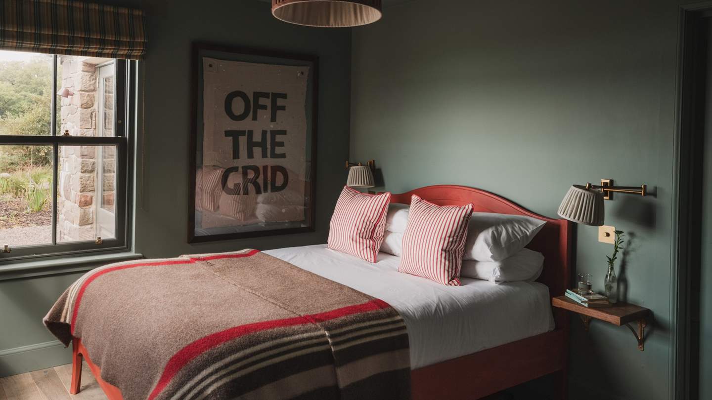 Uncover a striking king size bed in shades of red