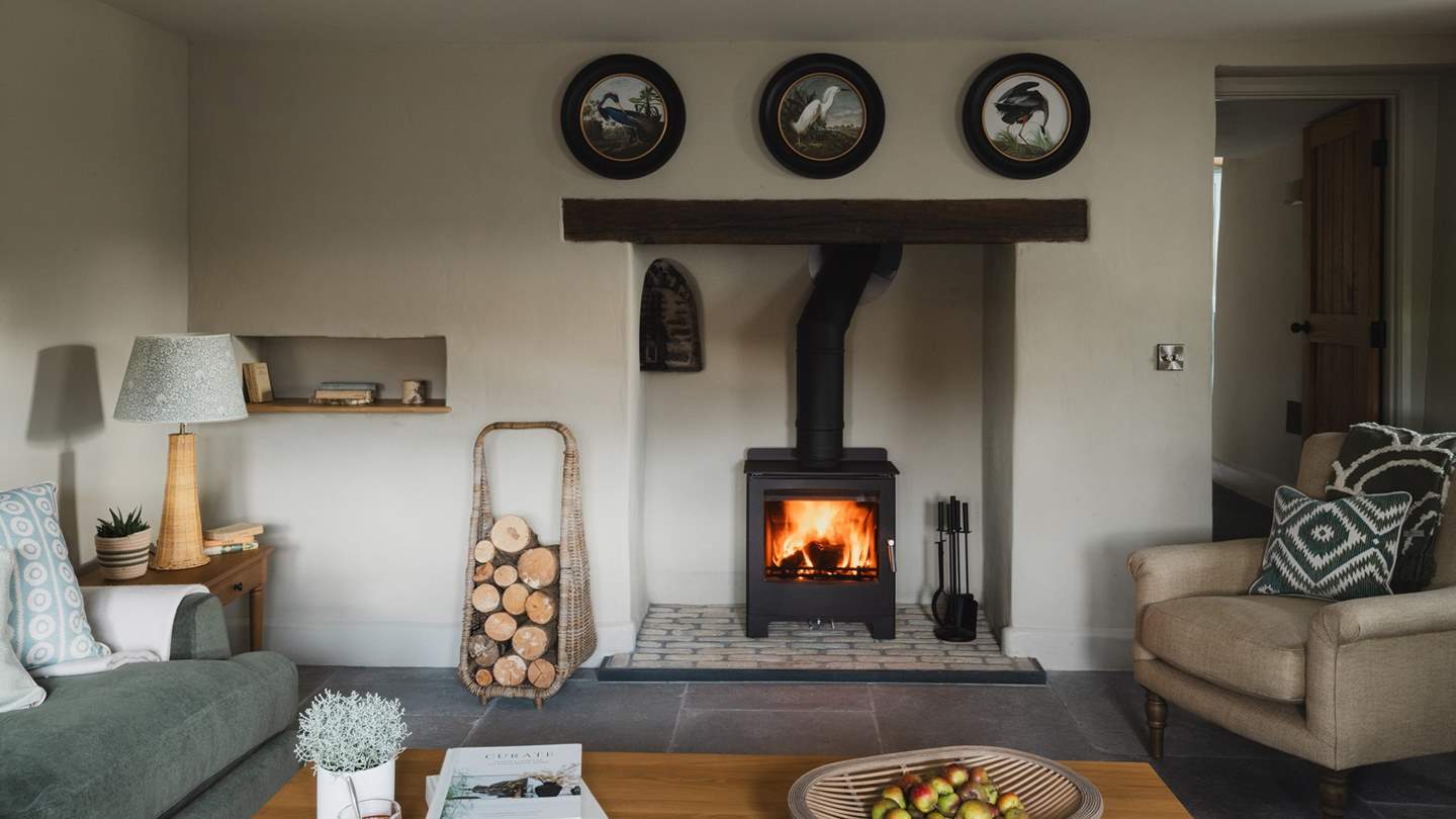 Savour life's simple luxuries by the warmth of the glowing fire 