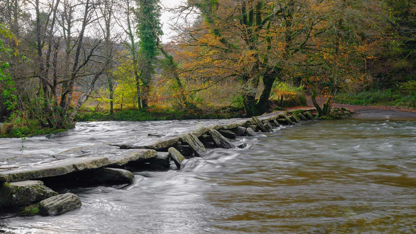 One of the most iconic beauty spots in Exmoor, the Tarr Steps are just a 25-minute drive away