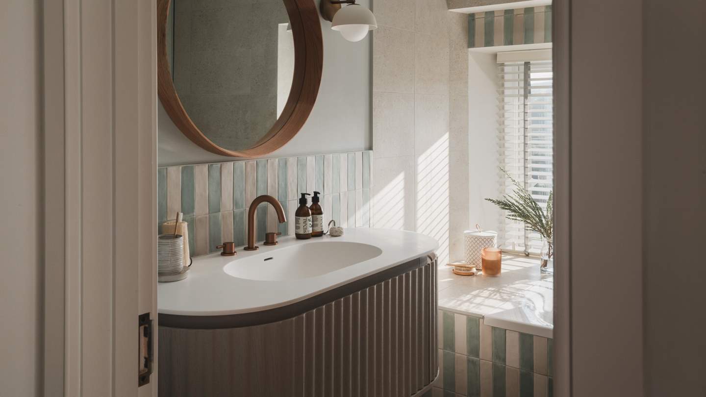 Enjoy mindful self-care moments in the family bathroom