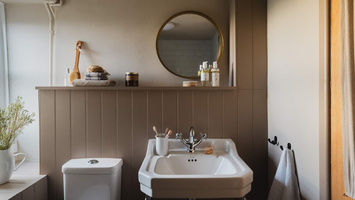 A shower room can also be found next door to the second bathroom