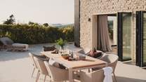 Spend sun-soaked days alfresco with the bi-fold doors fully extended