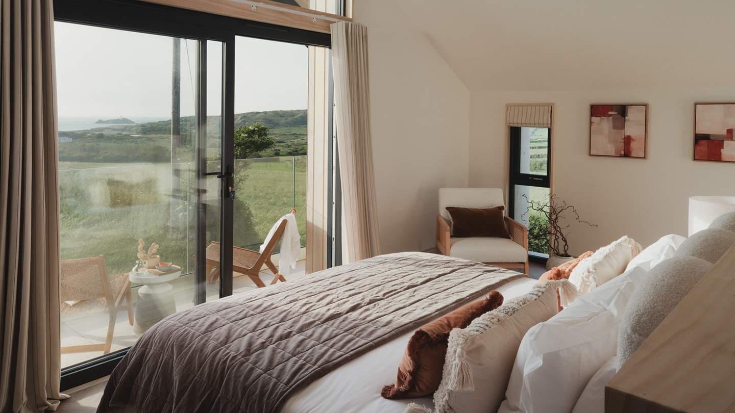 Enjoy sweeping sea views that stretch to Godrevy Lighthouse