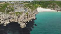 Porthcurno beckons with cerulean waters and a spectacular stage for open-air performances at the Minack Theatre