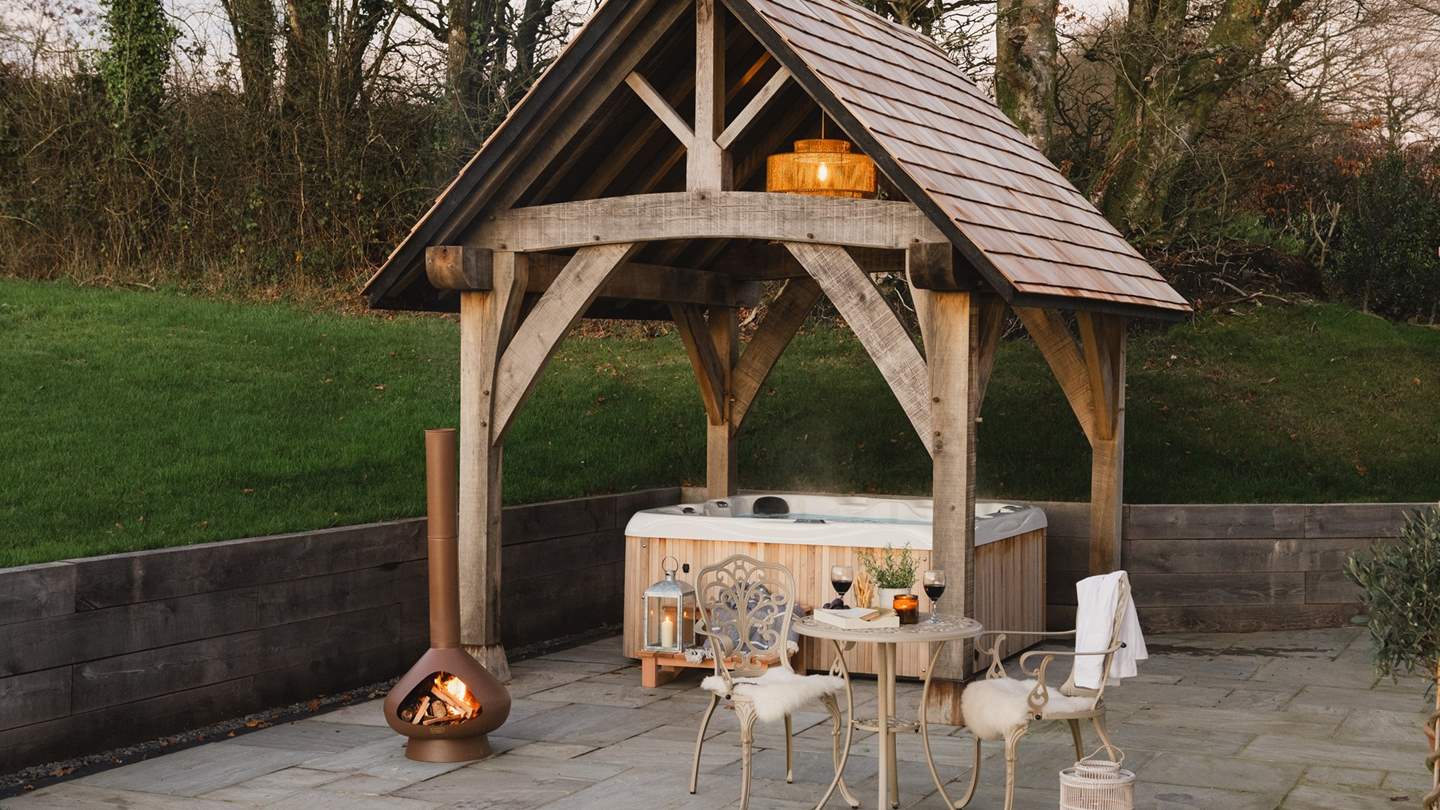 You'll also find a chiminea for romantic evenings beneath the cosmos