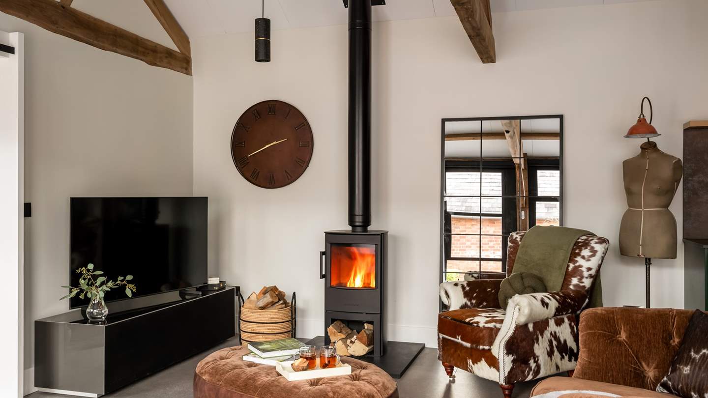 Embrace a purposeful pause with nothing but the soundtrack of the crackling wood burning stove