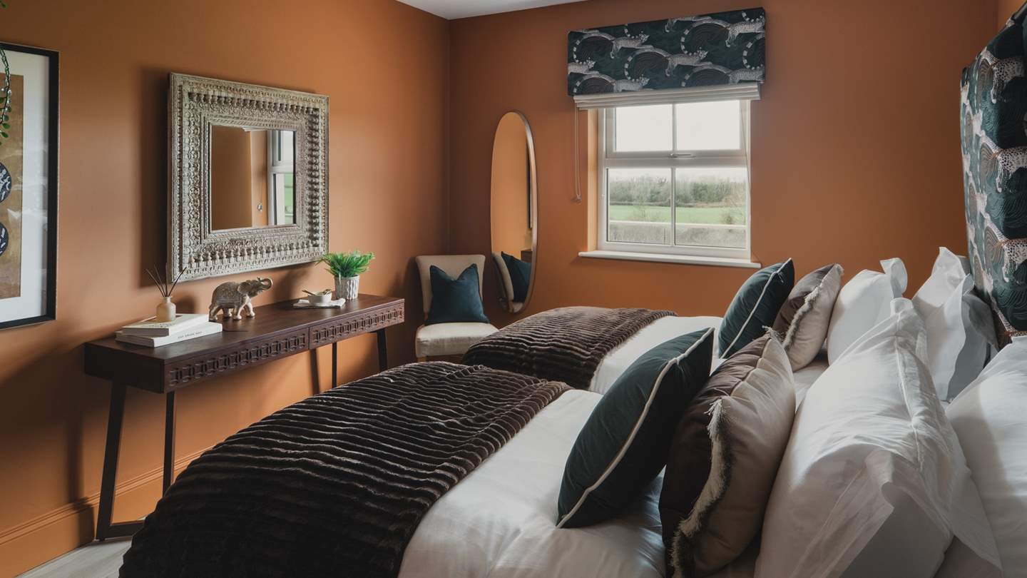 You'll also find a dressing table with a chair