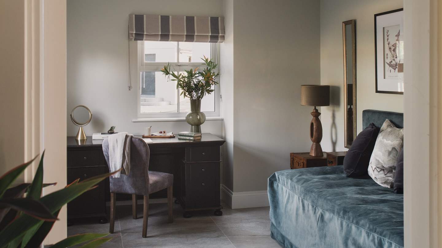 A desk awaits for those who may need to send an email or two during their Isle of Man staycation