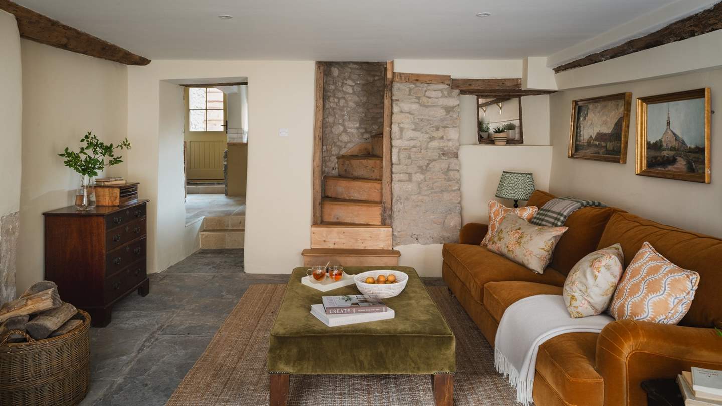 Every corner embraces the beauty of the cottage's original features