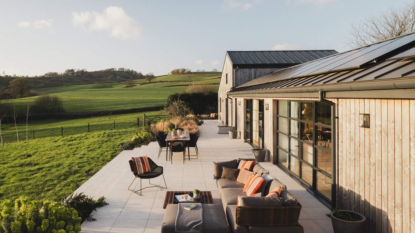 On balmy days, seek the invitation of the sun-warmed terraces that run the length of the building