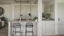 Lower Gables is beautifully defined by whitewashed oak beams 