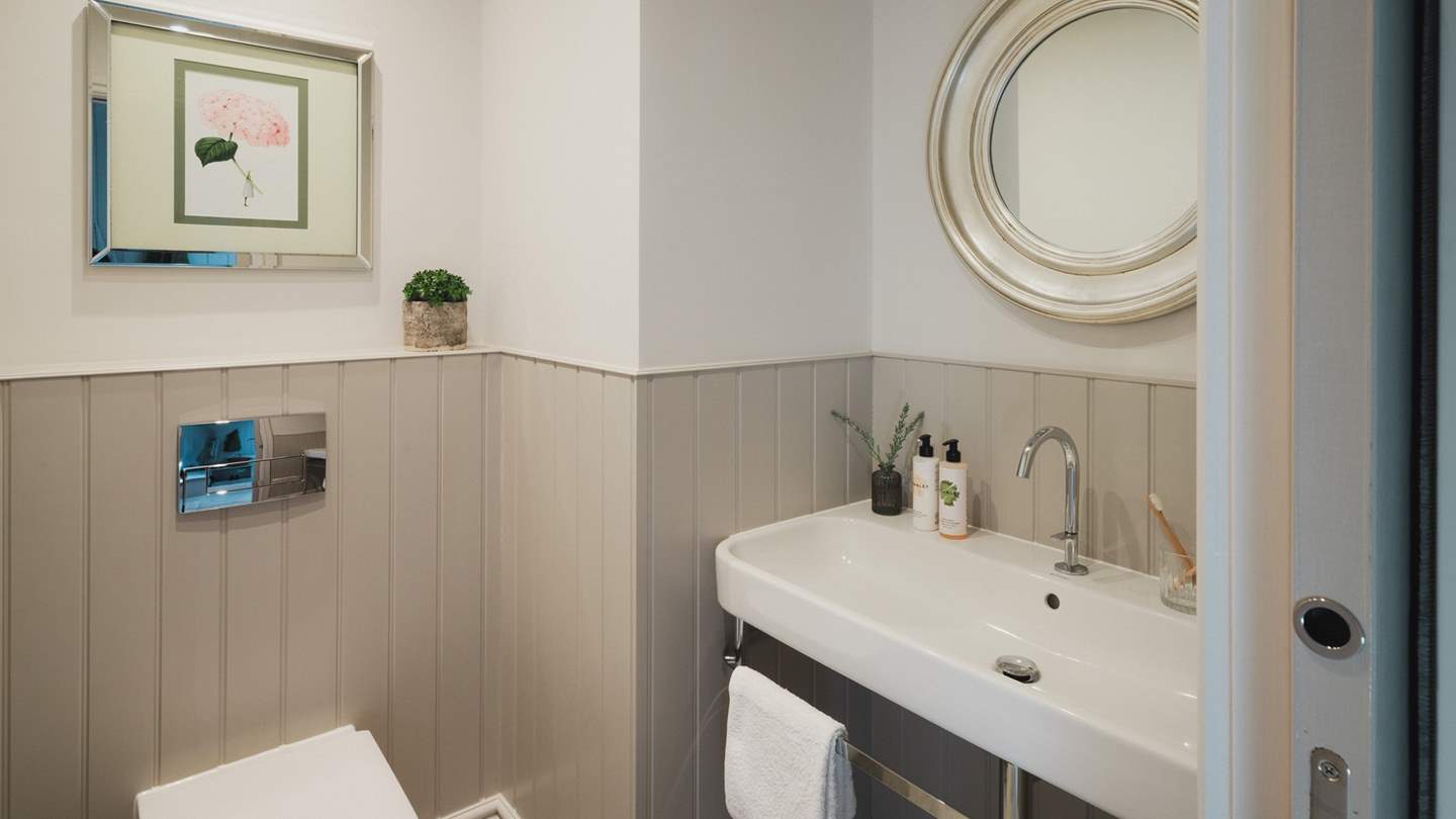 You’ll also find a downstairs toilet within the cloakroom