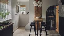 You’ll even find a mini bar area complete with a wine fridge for chilling your favourite bottles