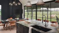 Soothing natural light illuminates the space during the day