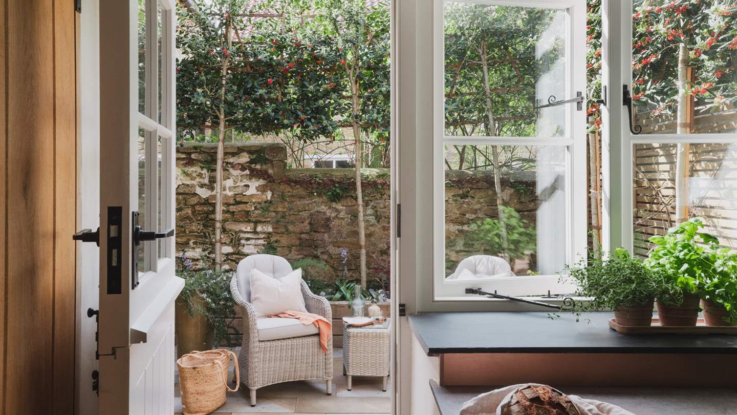 Step outside from the kitchen to uncover Manuka’s tranquil terrace