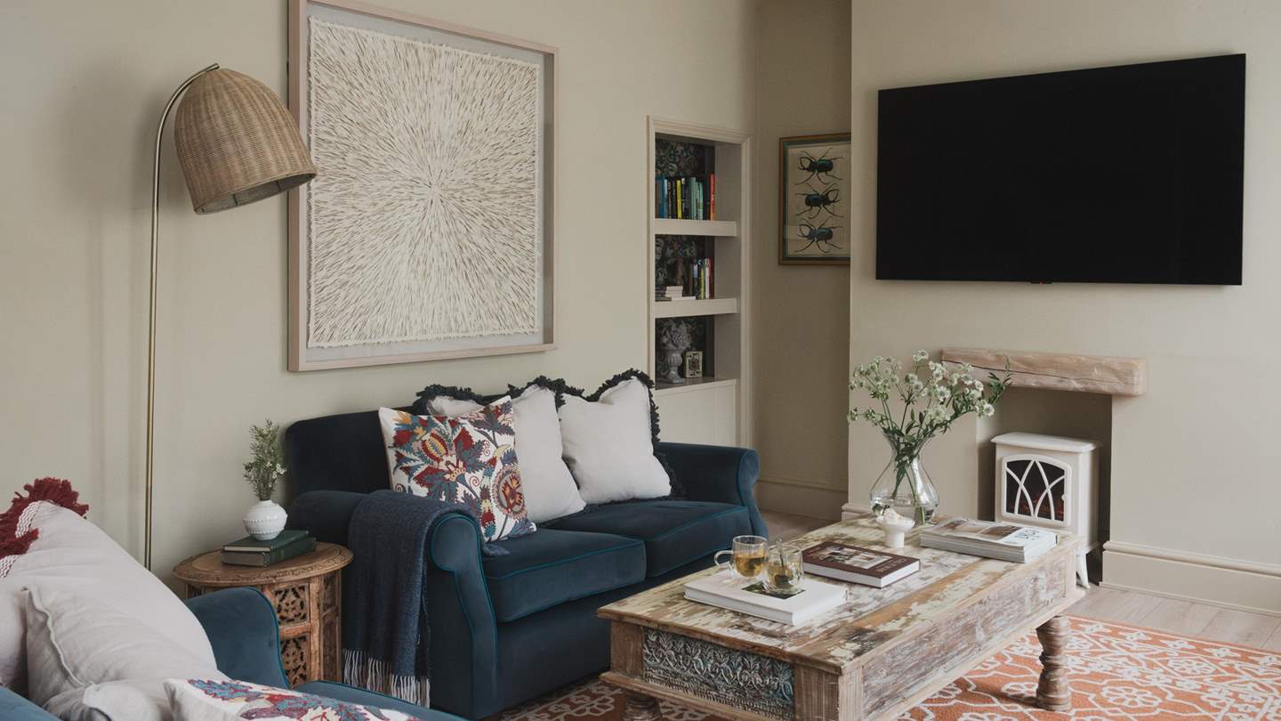 Head upstairs to the first floor to find an open-plan living area overlooking Fairford’s market square