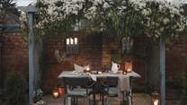 As dusk falls, savour meals alfresco in your private idyll...