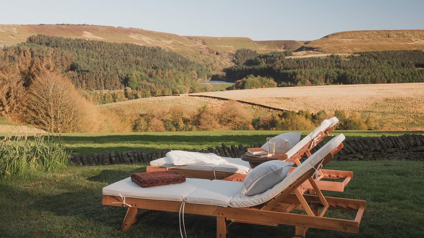 Eight sun loungers invite you to relax and unwind effortlessly throughout the summer months