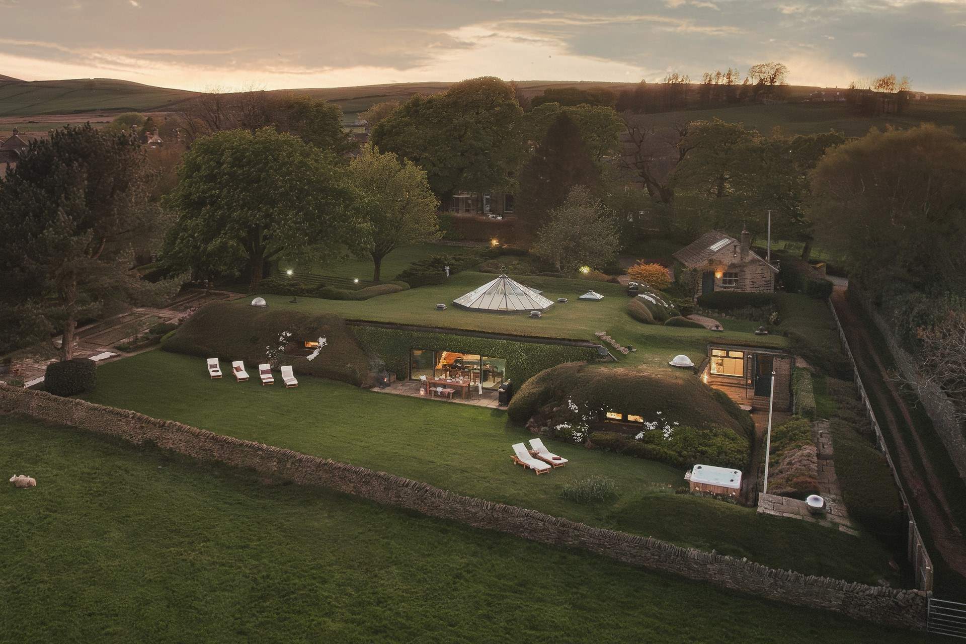 Luxury subterranean living awaits for eight on the edge of the Peak District...