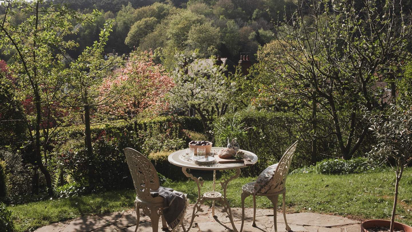 Take in the scenery with golden hour tipples at the bistro table 