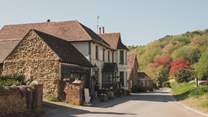 Only a few metres from your retreat, discover The Plough Inn, a historic country coach house pub with an inviting atmosphere and delectable dishes