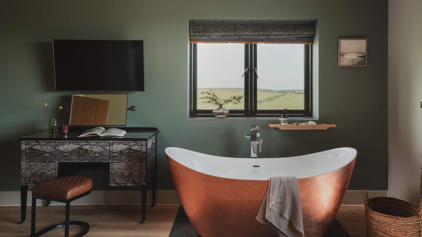 Let the fresh Cornish air envelop you as you soak in the tub’s soothing depths 