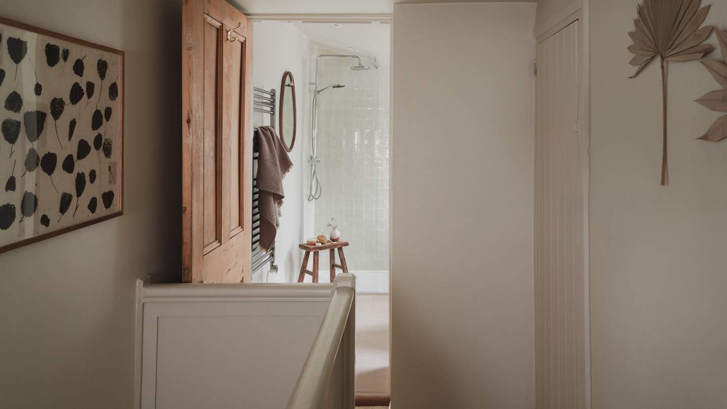 Between the two bedrooms is the charming family bathroom