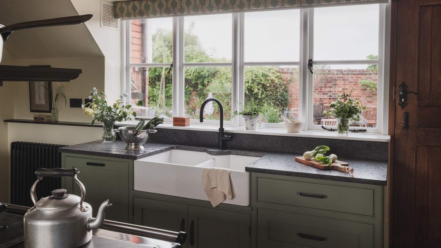 Admire garden vistas whilst crafting epicurean delights