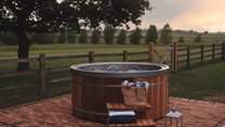 A bubbling hot tub promises utmost bliss