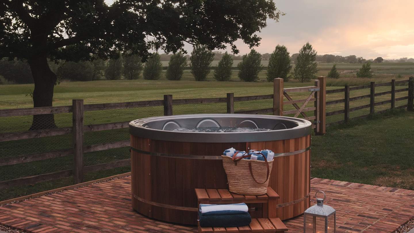 A bubbling hot tub promises utmost bliss