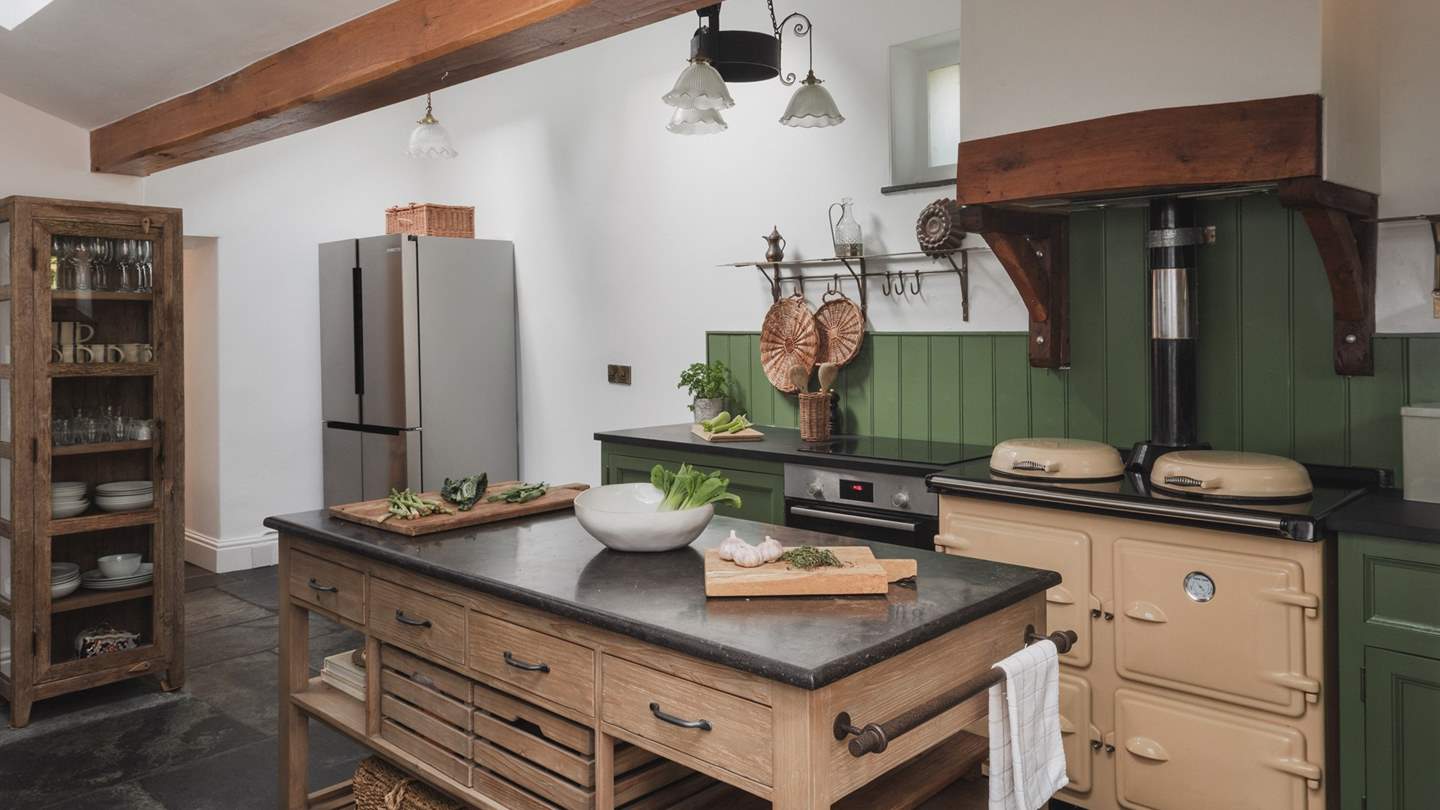 With a central island for preparing culinary delights