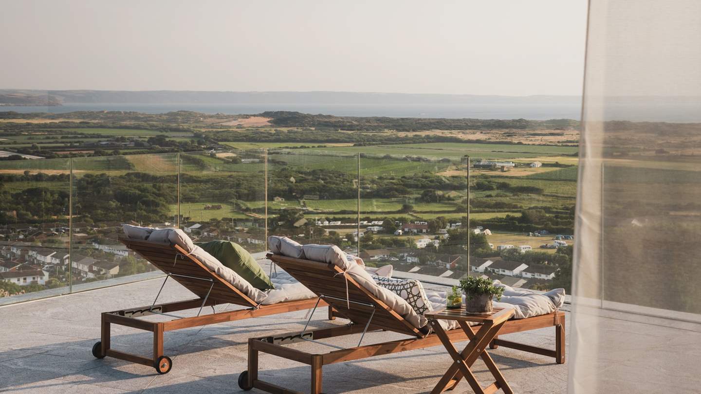 Unwind on the loungers during sun-kissed hours...