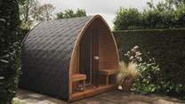 Bask in the luxurious heat of the wood-clad sauna 