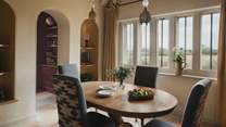 Savour mealtimes with a view in the formal dining room 
