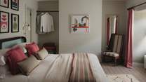 This space features a super king bed for lingering lie ins
