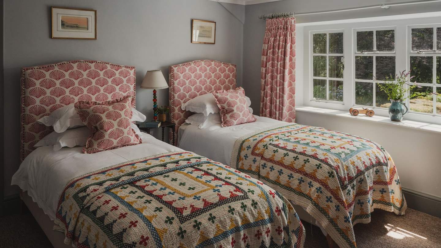 A celebration of colour, ‘Scallop’ promises twin beds upholstered in a charming scallop-print fabric